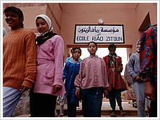 Picture of girls coming out of school